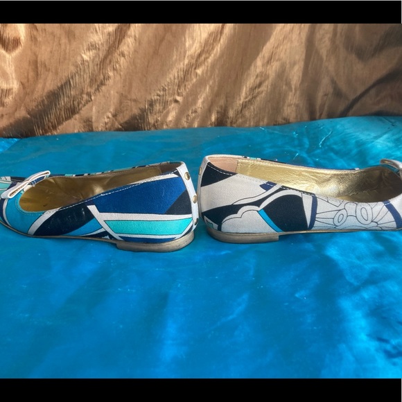 Dolce & Gabbana blue floral ballet flats 5.5 - Picture 6 of 13